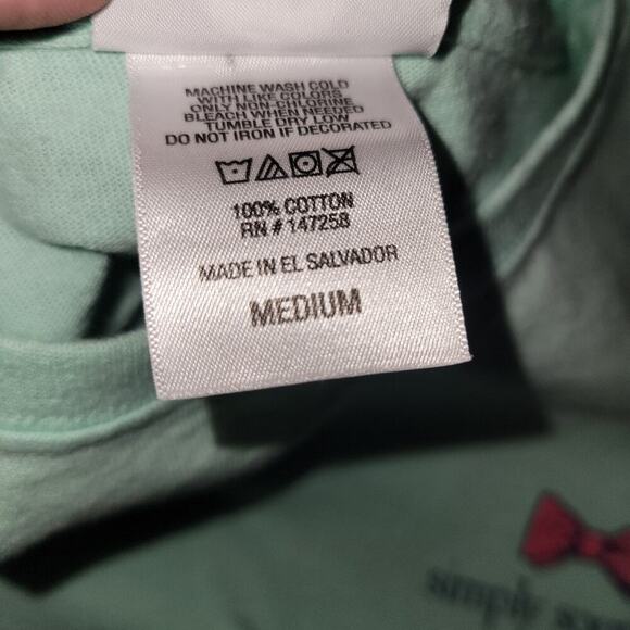 Simply Southern T Shirt Size Medium Green Lightweight Cotton Follow Your Arrow - Picture 7 of 8